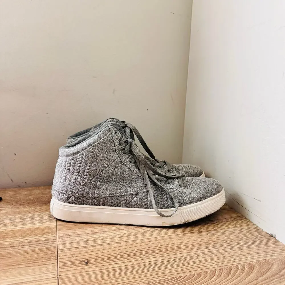 Fila gray embossed high-top sneakers Women’s Size 10